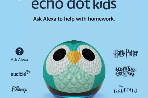 Amazon Echo Dot Kids Smart Speaker with Alexa Voice Recognition & Parental Controls, 5th Generation (2022)-AUTO WIN