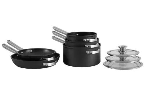 NINJA ZEROSTICK STACKABLE 5 PIECE NON STICK PAN SET