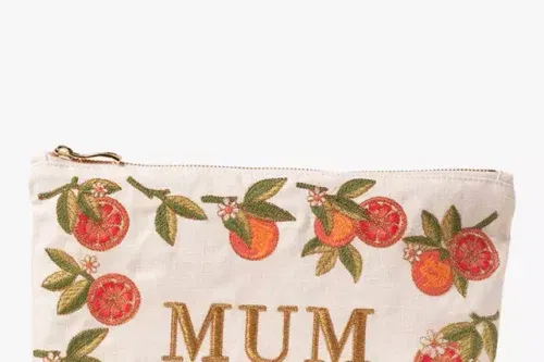 Elizabeth Scarlett Mum Grapefruit Pure Organic Cotton Pouch, Pink-AUTO WIN