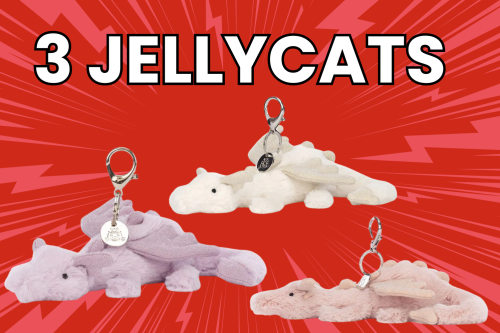 🦊JELLYCAT 3X Dragon Bag Charm-AUTO WIN