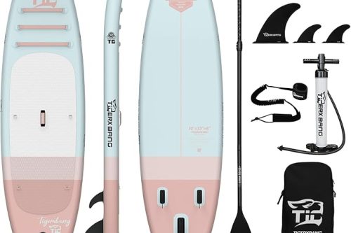 TIGERXBANG Inflatable Stand Up Paddle Board 10' with SUP Board Accessories,-AUTO WIN