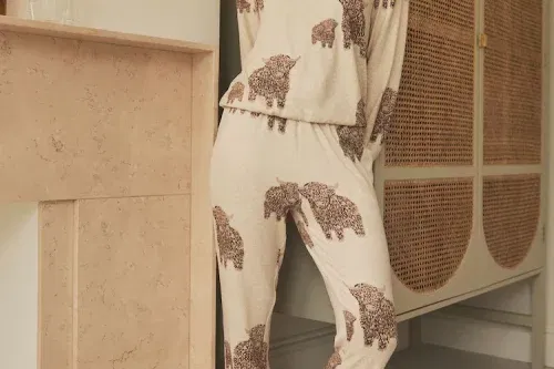 🦊 Ecru Cream Hamish Cosy Long Sleeve Pyjamas-AUTO WIN