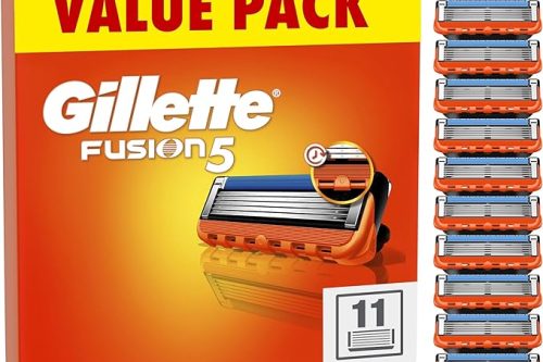 Gillette Fusion5 Razor Blades Men, Pack of 11 Razor Blade Refills with Precision Trimmer, 5 Anti-Friction Razor BladesAUTO WIN