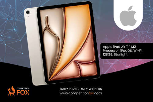 Apple iPad Air 11″, M2 Processor, iPadOS, Wi-Fi, 128GB, Starlight