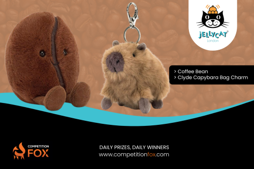 JELLYCAT  Coffee Bean & Clyde Capybara Bag Charm-AUTO WIN