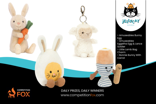 JELLYCAT BUNDLE/Bunny Egg/Eggetha Egg/Little Lamb Bag Charm/Bonnie Bunny With Carrot-AUTO WIN
