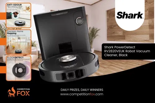 Shark PowerDetect RV2820VEUK Robot Vacuum Cleaner, Black-AUTO WIN