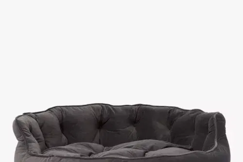 Joules Chesterfield Pet Bed, Grey, Large-AUTO WIN