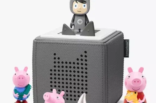 TONIES PEPPA PIG 4 TONIE AUDIO CHARACTERS TONIEBOX STARTER SET, GREY-AUTO WIN
