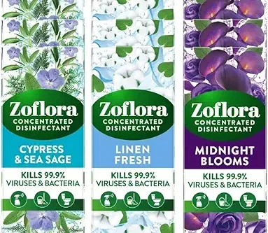 🦊Zoflora Disinfectant Concentrates Cleaning Bundle, 12 x 120 ml (1.4 L) Multipurpose Disinfectant Liquid, Antibacterial & Multi-Surface, Pet Safe Disinfectant-AUTO WIN