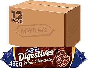 🦊McVitie's Milk Chocolate Digestive Biscuits, 433 g (Pack of 12)-AUTO WIN