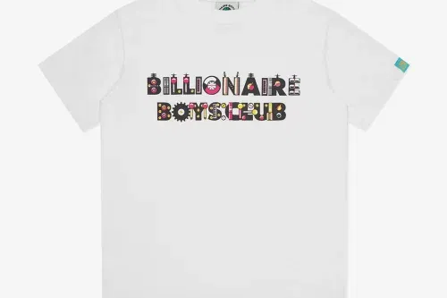 Billionaire Boys Club  Kids Robot Text T-Shirt in White-AUTO WIN
