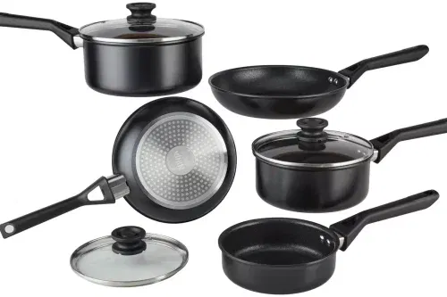 Ninja Zerostick Classic 5 Piece Aluminium Pan Set - Black