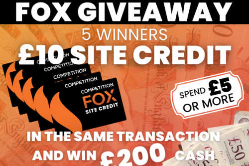 FOX GIVEAWAY- 5 WINNERS £10 SITE CREDIT! SPEND £5 IN SAME TRANSACTION AND WIN £200 CASH! -AUTO WIN