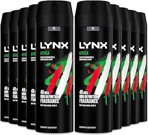 🦊 Lynx Africa Men's Fragrance, Aluminium Free Masculine Body Spray Deodorant, Fresh And Long Lasting Odour Protection, 10 Pack of 200m-auto win