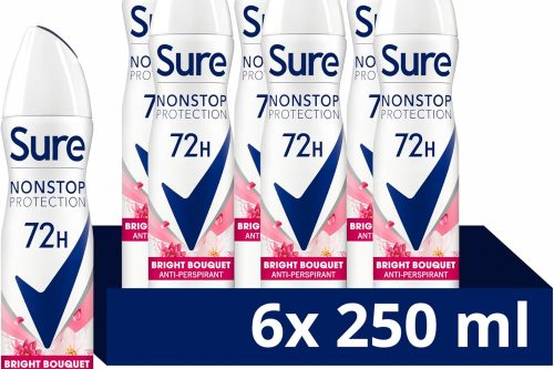 🦊Sure  Anti-Perspirant Aerosol Women's Deodorant Spray for 72 hour odour and sweat protection 6x 250 ml-AUTO WIN