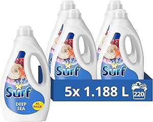 🦊Surf Deep Sea Laundry Washing Liquid 220 washes (5x 1.188 L)-AUTO WIN 01/07