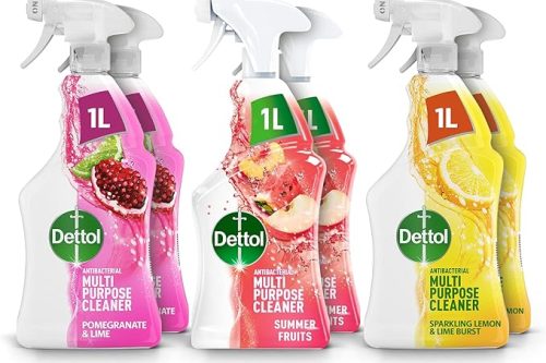 🦊Dettol Antibacterial Multipurpose Cleaner Multipack, Pomegranate & Lime, Summer Fruits, Sparkling Lemon Burst, 1L Each, Pack of 6,-AUTO WIN