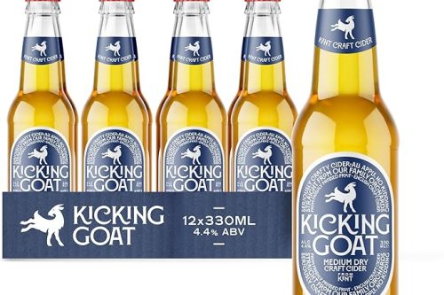 🦊 Kicking Goat Medium Dry Kent Cider 12 x 330ml Bottles -AUTO WIN