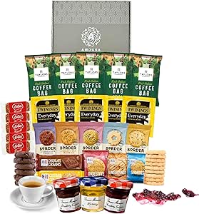 🦊Afternoon Tea Hamper - This Tea and Coffee Hamper Gift Features 43x Items Total, including Teabags, Coffee Bags, Mini Jams & Honey, Biscuits & More -AUTO WIN