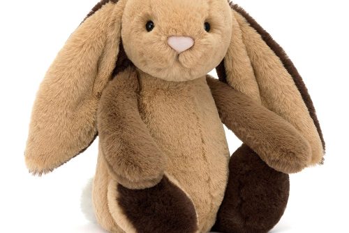 JELLYCAT Bashful Patchwork Brown Bunny-AUTO WIN