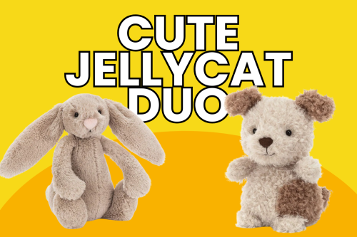 🦊 Bashful Beige Bunny & Little Pup-AUTO WIN