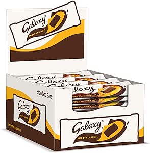 🦊 Galaxy Chocolate Bars, Smooth Caramel & Milk Chocolate Bulk Box, 24 x 48g, Ideal for Gift, AUTO WIN