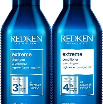 🦊 REDKEN Extreme Shampoo and Conditioner, For Damaged Hair, Repairs Strength & Adds Flexibility-AUTO WIN