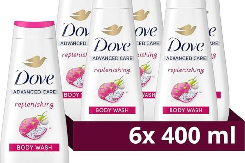 🦊 Dove Advanced Care Replenishing Body Wash shower gel with dragon fruit & coconut cream extracts for instantly lotion-soft skin 6x 400 ml-AUTO WIN