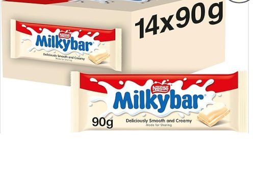 🦊 2 X Milkybar White Chocolate Sharing Bars, 14 x 90 g-AUTO WIN
