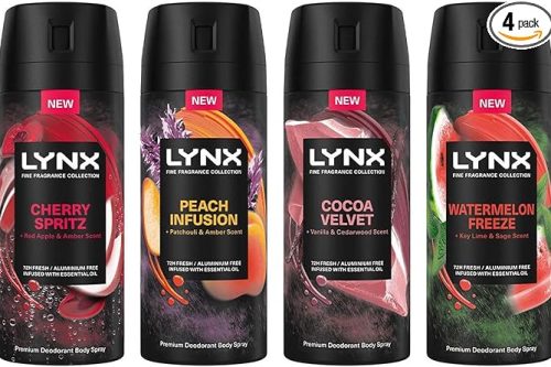 🦊 Lynx 4x Deodorants 72 hours of Freshness Aluminium-Free Premium Body Spray, 150 ml AUTO WIN