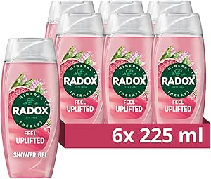 🦊 3 X WINNERS-Radox Mineral Therapy Feel Uplifted Shower Gel with Grapefruit & Ginger Scent - 225 ml (Pack of 6)-AUTO WIN
