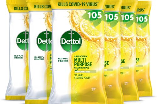 🦊Dettol Antibacterial Multipurpose Cleaning Wipes, Citrus Zest Scent, 6 Pack of 105-AUTO WIN 27/06