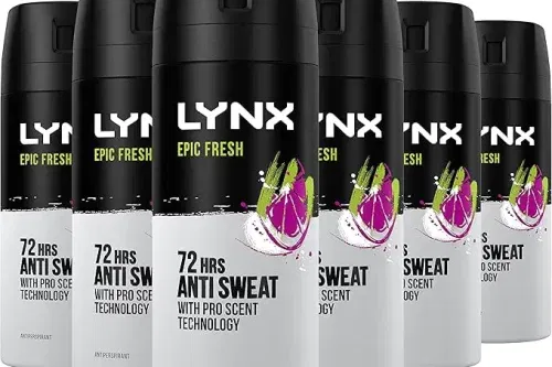 Lynx Epic Fresh Anti-Perspirant grapefruit & tropical pineapple scent for 72 hours protection 6x 150 ml-AUTO WIN