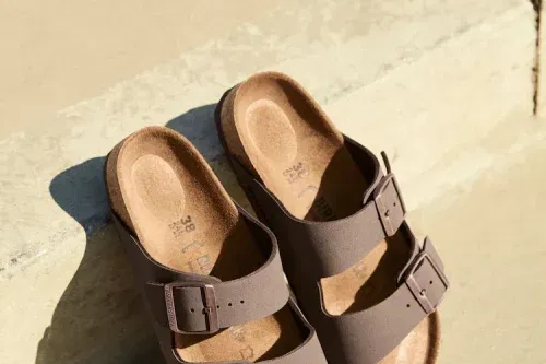 Birkenstock Brown Arizona Birko Flor Nubuck Sandals-AUTO WIN