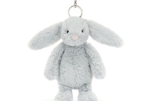 JELLYCAT Bashful Silver Bunny Bag Charm-AUTO WIN