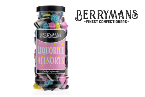 🦊 Original Liquorice Allsorts Retro Sweets Gift Jar By Berrymans Sweet Shop - Classic Sweets, Traditional Taste.-AUTO WIN