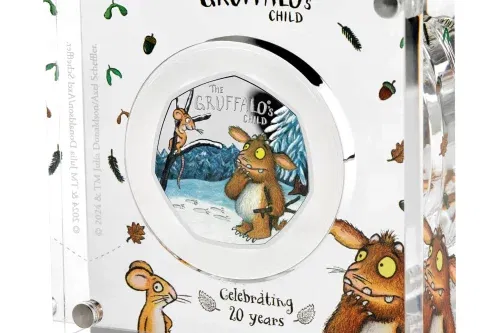 The Gruffalo's Child 2024 UK 50p Silver Proof Colour Coin Limited Edition AUTO WIN