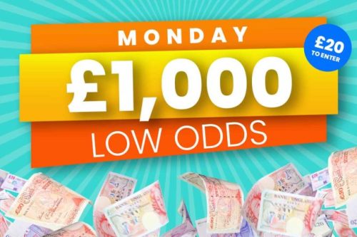 WIN £1000 LOW ODDS-AUTO WIN 20/10