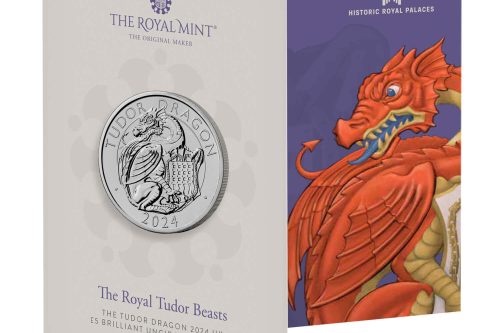 The Royal Tudor Beasts The Tudor Dragon 2024 UK £5 Brilliant Uncirculated Coin AUTOWIN 04/08