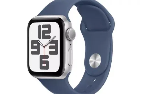 Apple Watch SE GPS, 40mm, Sport Band, Silver/Denim-02/09