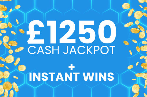 £1250 CASH JACKPOT + INSTANT WINS-AUTO WIN 03/08