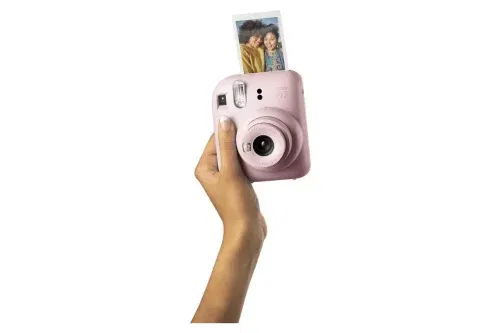 Fujifilm Instax Mini 12 Instant Camera with Built-In Flash & Hand Strap, Blossom Pink-AUTO WIN 06/09
