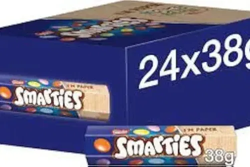 Smaarties Milk Chocolate Tubes 38g (Pack of 48-AUTO WIN