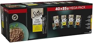 Sheba Fine Flakes in Jelly – Poultry Collection – Wet cat food pouches for adult cats – 40x85g pack-AUTO WIN 25/08