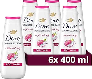 Dove Advanced Care Replenishing Body Wash shower gel with dragon fruit & coconut cream extracts for instantly lotion-soft skin 6x 400 ml-AUTO WIN 25/08