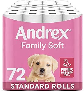 🦊Andrex Family Soft Toilet Tissue 72 Rolls-AUTO WIN 02/09