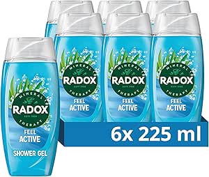 3X WINNERS Radox Mineral Therapy Feel Active Body Wash shower gel with a sea salt & lemongrass fragrance for a refreshing experience 6x 225 ml-AUTO WIN 30/08
