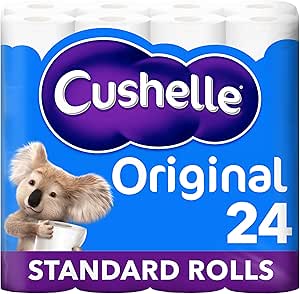 3 WINNERS Cushelle Original Toilet Paper Bulk Buy, 24 White 2 ply Toilet Rolls-AUTO WIN 30/08