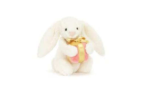 JELLYCAT Bashful Bunny with Present AUTOWIN 20/08